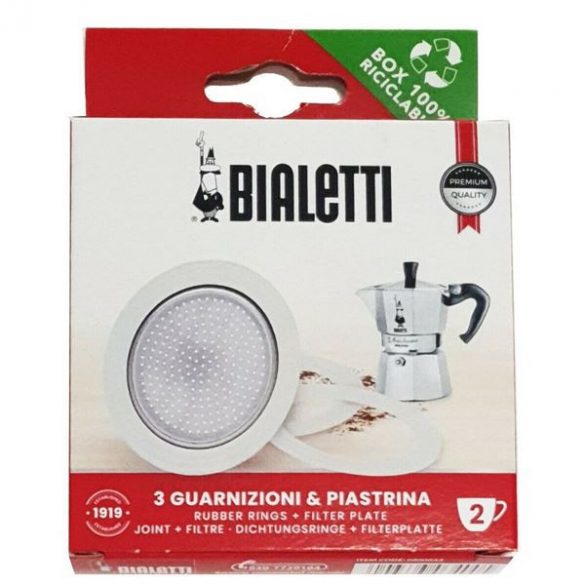 Bialetti joint 3 pcs + filtre pour 2 doses Mokka Espress