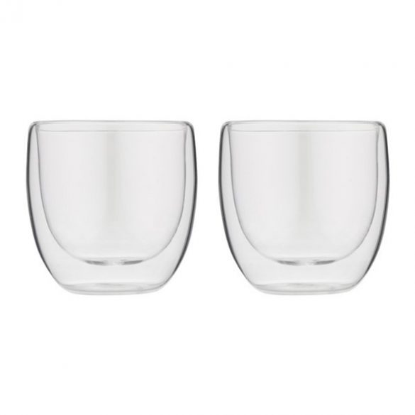 Forever Set Gobelet en verre à double paroi 80 ml - 2 pièces 