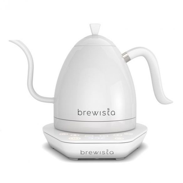 Brewista Artisan Bouilloire chauffe-eau électrique thermostatique à col de cygne 1L - blanc