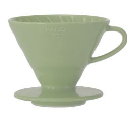   Hario V60-02 compte-gouttes en céramique - vert fumé + filtre 40 pcs