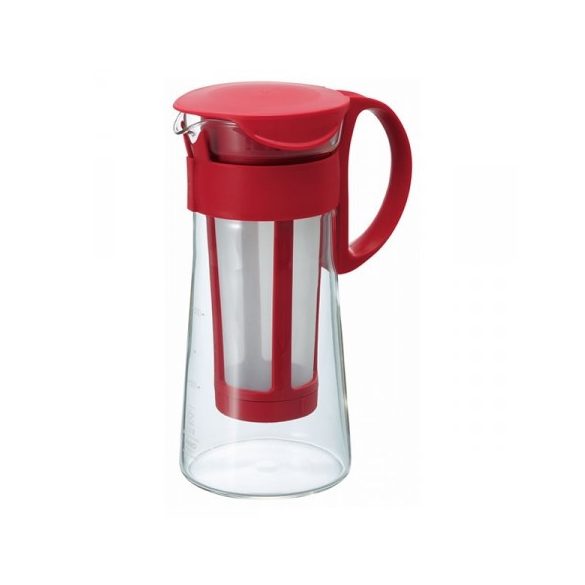 Hario Mizudashi Coffee Pot Mini – café trempé à froid / infusion à froid / machine à café 600 ml – rouge