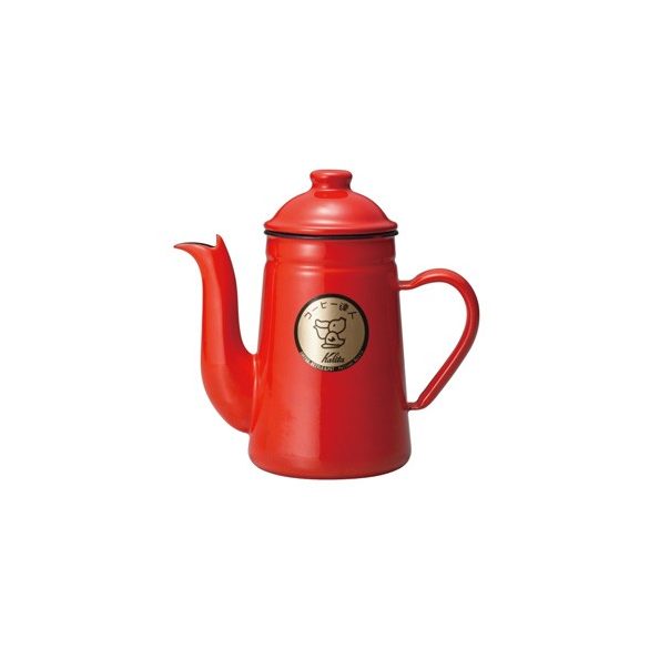 Kalita Bouilloire émaillée peut Tatsujin Pelican 1,0L, rouge