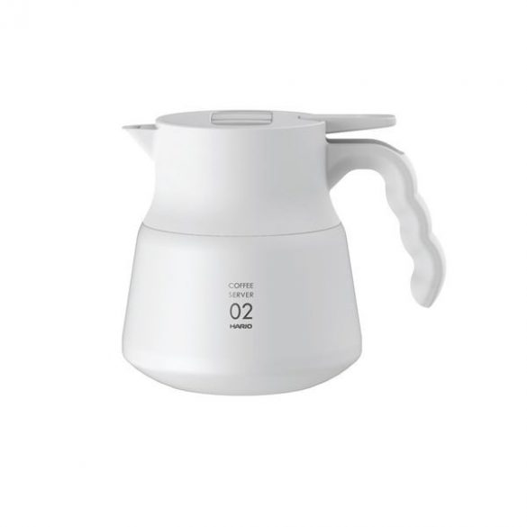 Hario Serveur isotherme en acier inoxydable PLUS V60-02 600 ml blanc