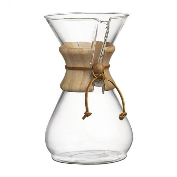 Chemex Classic Pot en verre pour la préparation du café 8 tasses